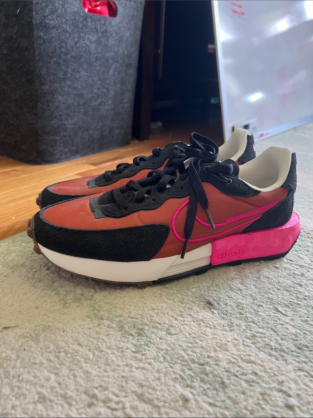 Nike Women's Black & Pink Retro Runner Sneakers